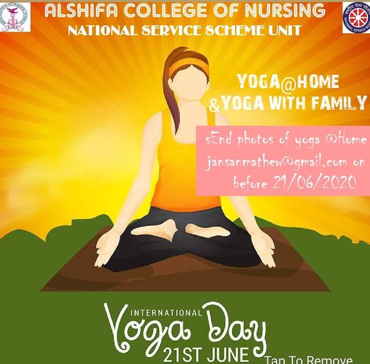 Yoga Day 2020- “Yoga @Home & Yoga Vth Family” Date: 21/06/2020