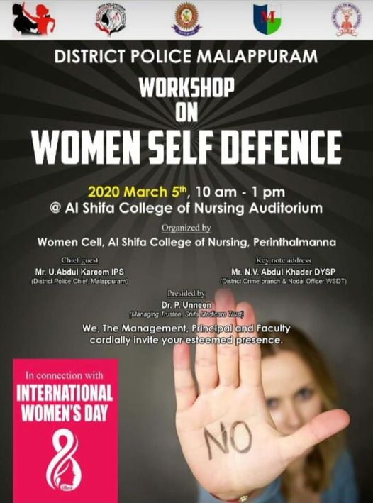 Workshop on Women Self Defence  05/03/20